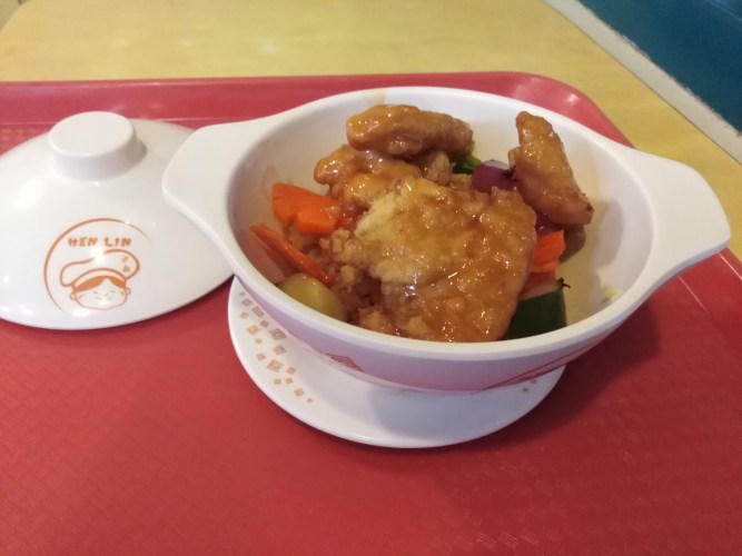 Sweet and Sour Pork Rice Bowl by Hen Lin