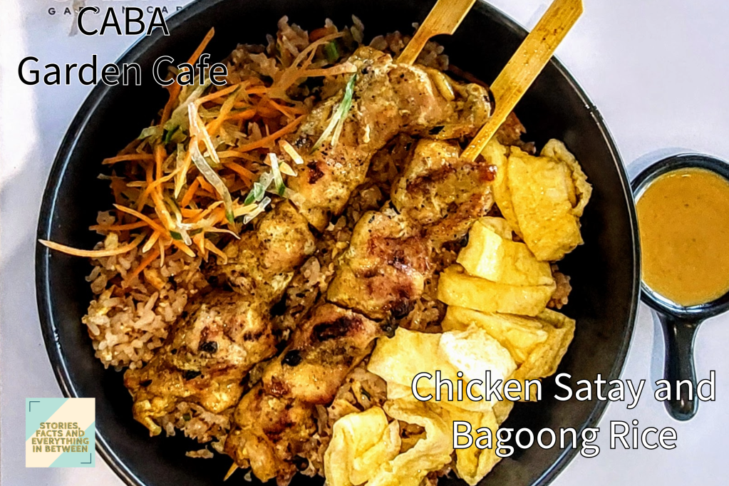 Chicken Satay and Bagoong Rice by Caba Garden Cafe