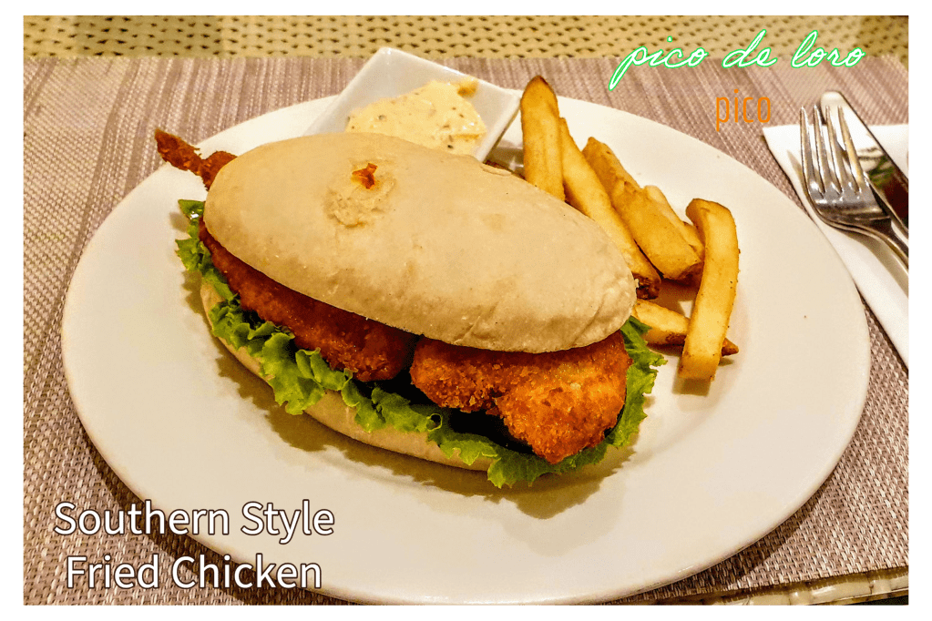 Southern Style Fried Chicken Sandwich by Pico Bar and Restaurant at Pico De Loro